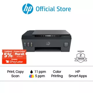 Printer HP Smart Ink Tank 515 AIO ( Print Scan Copy ) Wifi Bluetooth USB 585 580 Fotocopy Kertas A4 F4 Cetak Murah Color Colour Warna Tinta Suntik Garansi 2 Tahun Cicilan 0% Promo Murah Gratis Ongkir Official