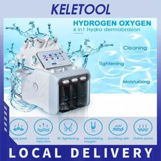 Hydrogen Oxygen dermabrasion 6 in 1 Mesin Kecantikan Oksigen Gelembung Kecil Pembersih Kulit Pembersih Kulit Hidrogen Oksigen Jet Pengangkat Semprotan Peremajaan Kulit Anti Penuaan