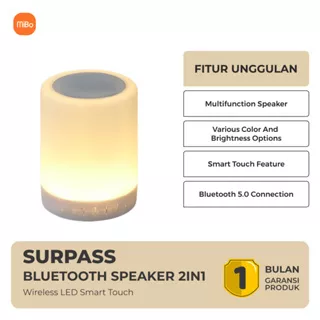SURPASS Bluetooth Speaker 2in1 Wireless LED Smart Touch 300 mAh