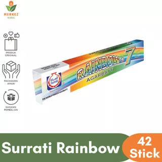 Bukhur Buhur Dupa Hio Stick Lidi Arab Rainbow Wangi 7 Macam Aroma Agarbatti Gaharu Isi 42 Pcs - Bukhor Asli Original Surrati