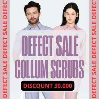 (DEFECT SALE) COLLUM SCRUBS / BAJU OK / BAJU JAGA LENGAN PANJANG / PENDEK