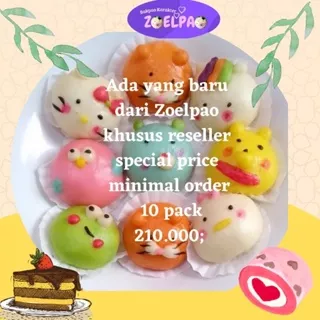 Khusus Reseller Bakpao Karakter frozen Zoelpao, Special Price Mediumpao 10 pack