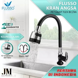 Kran Angsa Cuci Piring Fleksibel Flusso / Kran Angsa Bak Cuci Piring/Sink Flexible Black Silver | 2164