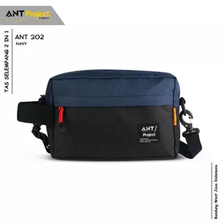 ANT PROJECT - Clutch Bag ANT 302 NAVY Kombinasi