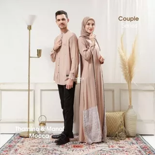 baju gamis couple thamina manaf by konara dress burkat dan kemeja pasangan sarimbit wanita muslim simpel adem murah kwalitas premium