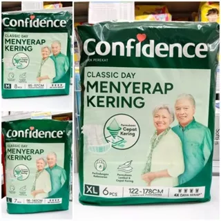 Confidence Classic Day Perekat M8 || L7 || XL6 Popok Dewasa Adult Diapers M 8 L 7 XL 6