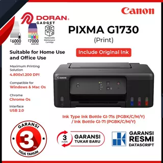 Printer Canon PIXMA Ink G1730 Canon Printer PIXMA G1730 Colour Print