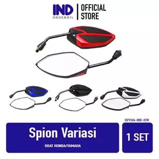 IND Onderdil Spion Variasi Model Demak Honda Yamaha Beat Lama Old eSP Street K1A Deluxe Vario Scoopy Spacy Revo Grand Supra Tiger CB Blade Mio Lama J Soul GT Sporty M3 Z S Vega X-Ride Fino Jupiter Kaca Sepion Putih Merah Biru Hitam