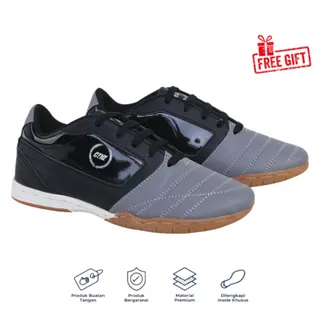 [FREE GIFT] Catenzo - DY 039 Sepatu Olahraga Pria Sapatu Futsal Synthetic Leather Grey Warna Abu Original Terbaru Kekinian Murah Cowok Laki-laki Lokal