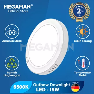 Lampu Downlight Outbow MEGAMAN MQTL1130 15W/24W6500K (Cahaya Putih)