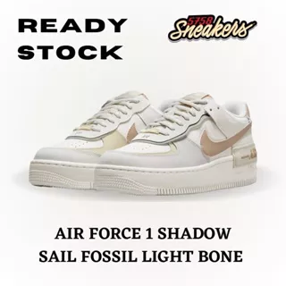 Air Force 1 Shadow Sail Fossil Light Bone Womens 100% Original Authentic