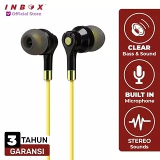 INBOX World Wired Earphone Headset Handsfree Earpods Clear Sound with Microphone Headphone