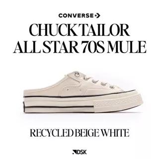 Converse Chuck Taylor All Star 70S Mule Recycled Beige White 100% Original Sepatu Slip on Pria Sepatu Slip on Wanita Sepatu ori Murah Sepatu Converse Original Official Store Converse Slip on Sepatu Converse Chuck Taylor 70S Sepatu Slip on Converse