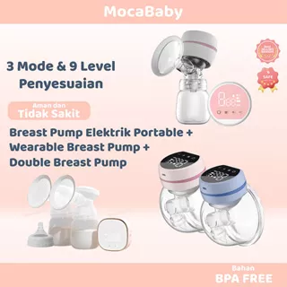 Mocababy Pompa ASI Elektrik Double Breast Pump Handsfree Pompa ASI Elektric Pumping ASI Wearable Breast Pump BPA Free