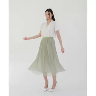 Jasmine Pleated Skirt - MUN.J | Premium Pleated Midi Skirt