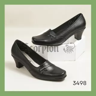 Sepatu Scorpion - 3498 Sepatu Kulit Pantofel Wanita Hak 5cm