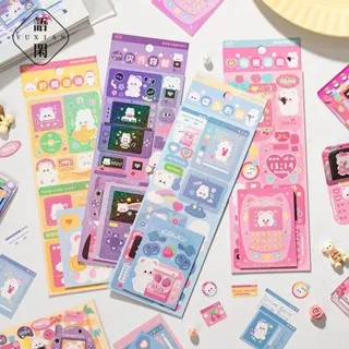 Panmomo Pretty Rabbit Gadget Diary Deco Stickers - Sticker Dekorasi Kelinci