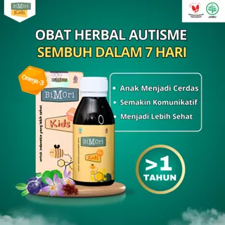 Bimori Herbal Obat Autisme - Meningkatkan Kecerdasan - Vitamin Otak Anak Cerdas 7 Tahun Daya Ingat - Atasi Autis Hiperaktif Adhd Speech Delay - 100% Original