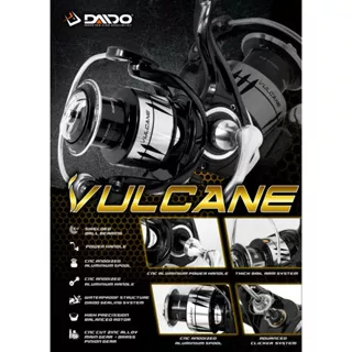 Reel Power Handle Daido VULCANE,Waterproof Structure + 5 Points Daido Tight-Sealing System