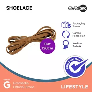 ShoeLaceEversacPoly Flat Asahi Garis 8 Mm Brown