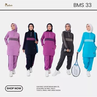 BELIEVE Hijab Sport Wears BMS 33 - Setelan Baju Olahraga Muslimah