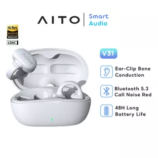 AITO V31 Earphone Nirkabel Bluetooth Konduksi Tulang Headphone V5.3 Bone Conduction Noise Reduce Surround 6D Tahan Air Sports Headset Upgraded Model