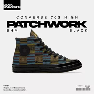 Converse 70S HI BHM Patchwork Black 100% ORIGINAL BNIB Sneakers Casual Pria Wanita Sepatu Ori Murah Sepatu Converse Original Sepatu Pria Sepatu Converse Pria Sepatu Converse 70S Converse 70S Original