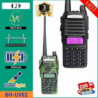 HT BJH Handy Talky UV-82 Dual Band (VHF/UHF) Walky Talky 128 Channels Walkie Talkie Portable 1Pcs