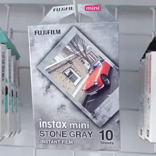 Fujifilm Instax Mini Paper 10 Sheet Stone Gray - Refil Isi Kertas Polaroid