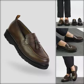 GOFORT Sepatu Kulit Pria Formal Kerja Kantor Pantofel Loafer - CALISTO