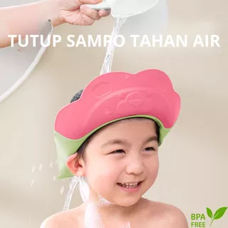 Topi Keramas Anak / Baby Shower Cap / Bayi Pelindung Mata Telinga / Peralatan Mandi Anak Pelindung Shampoo
