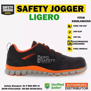 SAFETY SHOES JOGGER LIGERO ORANGE - SEPATU SAFETY JOGGER LIGERO