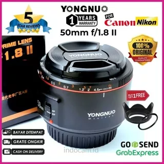 Lensa Fix Yongnuo 50mm f1.8 II for Canon Nikon