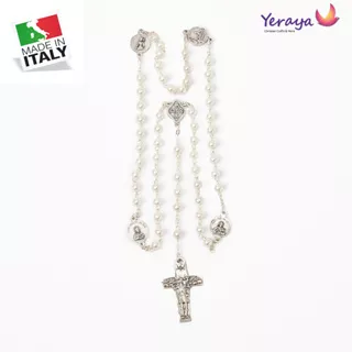 Rosario Paus Fransiskus Made in Italy Aksesoris Fashion Kalung Salib Katolik