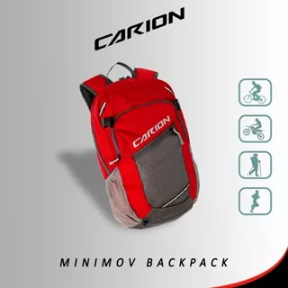 MURAH MINIMOV BAG Red Tas ransel pria sekolah outdoor traveling laptop 25 liter FREE COVER BAG