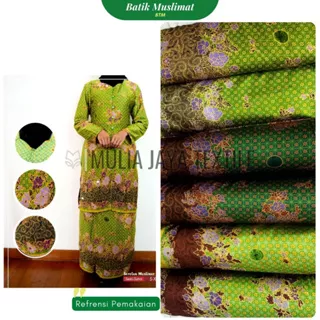 BTM - Kain Batik Muslimat NU Semi Sutra Silk Lembut Motif Premium Halus Murah Logo Warna Gelap dan Terang