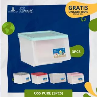 Olymplast Storage Solution Pure / Tempat Penyimpanan Transparant / Kotak Penyimpanan - OSS Pure