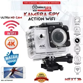 Action Camera Kogan 4K Ultra HD Lcd Display 2.0 Action Cam Camera Sport WIFI Waterproof Case Tahan Air Kamera Olahraga Original Resolusi 4K Wireles Kamera Sport Cam Kogan Wifi Ori Murah Kamera Vlog Motovlog Camera Terlaris Tahan Air