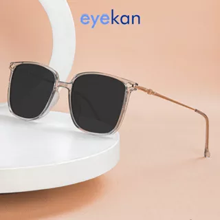 Eyekan Kacamata Polarize Square Sunglasses Hitam Bisa Minus Untuk Pria Wanita 236