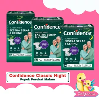 Confidence Classic Day / Night M8 L7 XL6 popok dewasa orang tua adult diapers perekat M 8 L 7 XL 6 orangtua manula