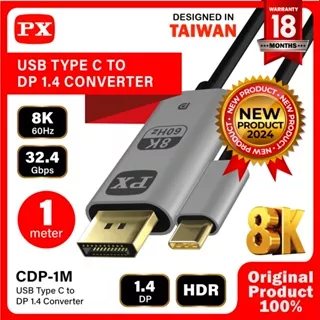 Kabel USB Type C 3.1 Converter to DP Display Port 1.4 8K PX CDP-1M