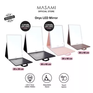 Masami Onyx LED Mirror / Frameless Mirror / Kaca Cermin MUA Baby Onyx LED Baby Onyx Frameless Kaca Lipat Cermin Rias Tidak Mudah Pecah