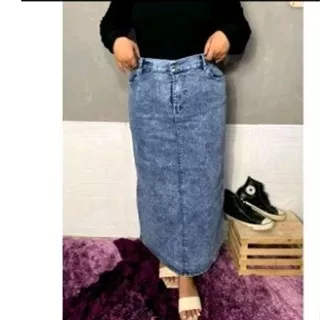 skirt Jeans Teana jumbo -Rok jeans span jumbo