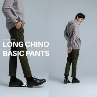 JB - Long Chino Basic Green Army - Celana Chinos Panjang Pria