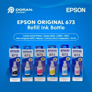 Tinta Epson 673 T673 / Epson Ink T673 for Printer L805 L810 L850 L1300 L1800 - Original