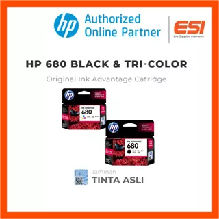HP 680 Black dan Tri-color (F6V27AA F6V26AA) 1115 1118 2135