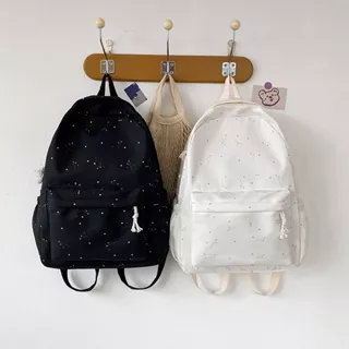 Mismi Celestia Bag Tas Ransel Wanita Korean Style Lavender Flower School Backpack Perempuan Stylish - 36C