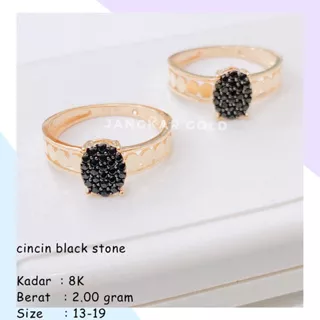 CINCIN EMAS MATA HITAM BLACK STONE 8K 2.00GR