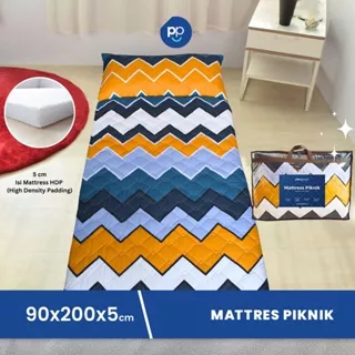 Pillow People Mattres Piknik Microtex 90x200x5cm-Zig Zag Blue