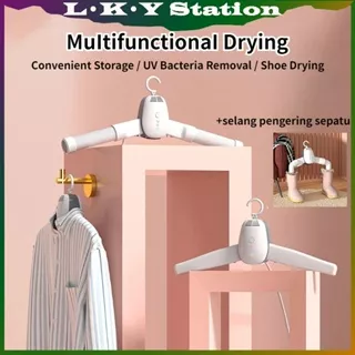 Alat Pengering Baju Serba Guna Alat Pengering Sepatu Alat Pengering Baju Hanger Pengering Pakaian Portable Hanger Dryer Portable Multifunction+Dengan Selang Pengering Sepatu